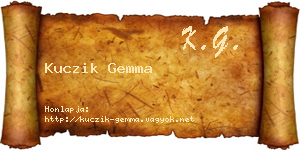 Kuczik Gemma névjegykártya